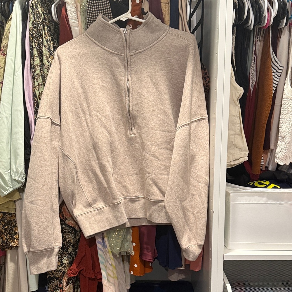 Abercrombie & Fitch Light Beige Cowl Neck Sweater
